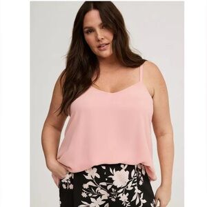 Torrid Women’s Size 1 Mellow Rose Sophie Chiffon Tiered Layered Swing Cami